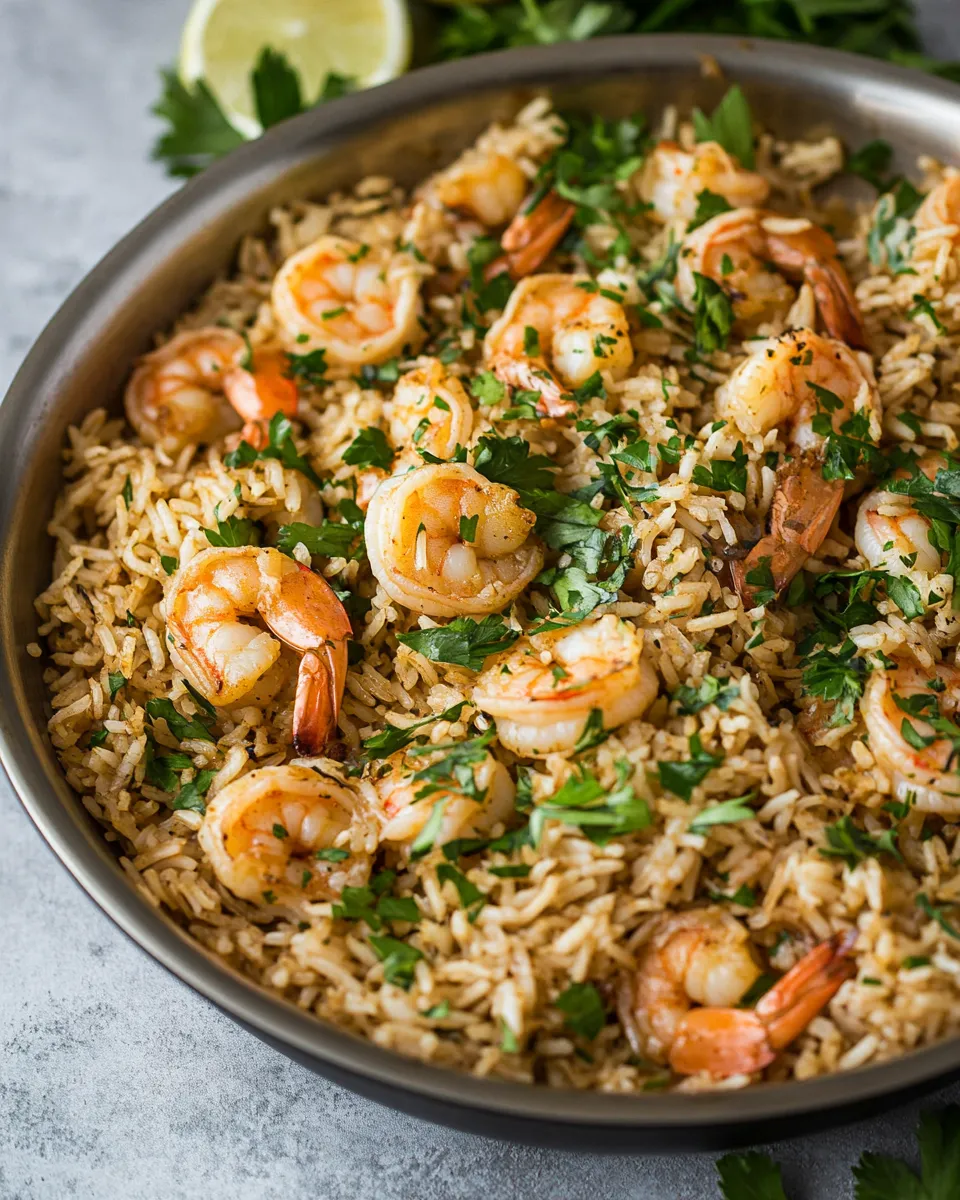 Delicious 15 Minute One Pan Shrimp and Rice recipe image