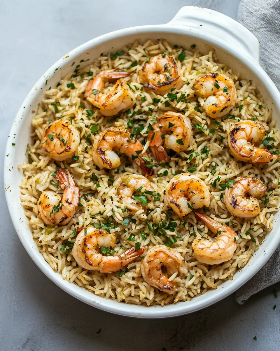 Quick 15 Minute One Pan Shrimp and Rice dish photo