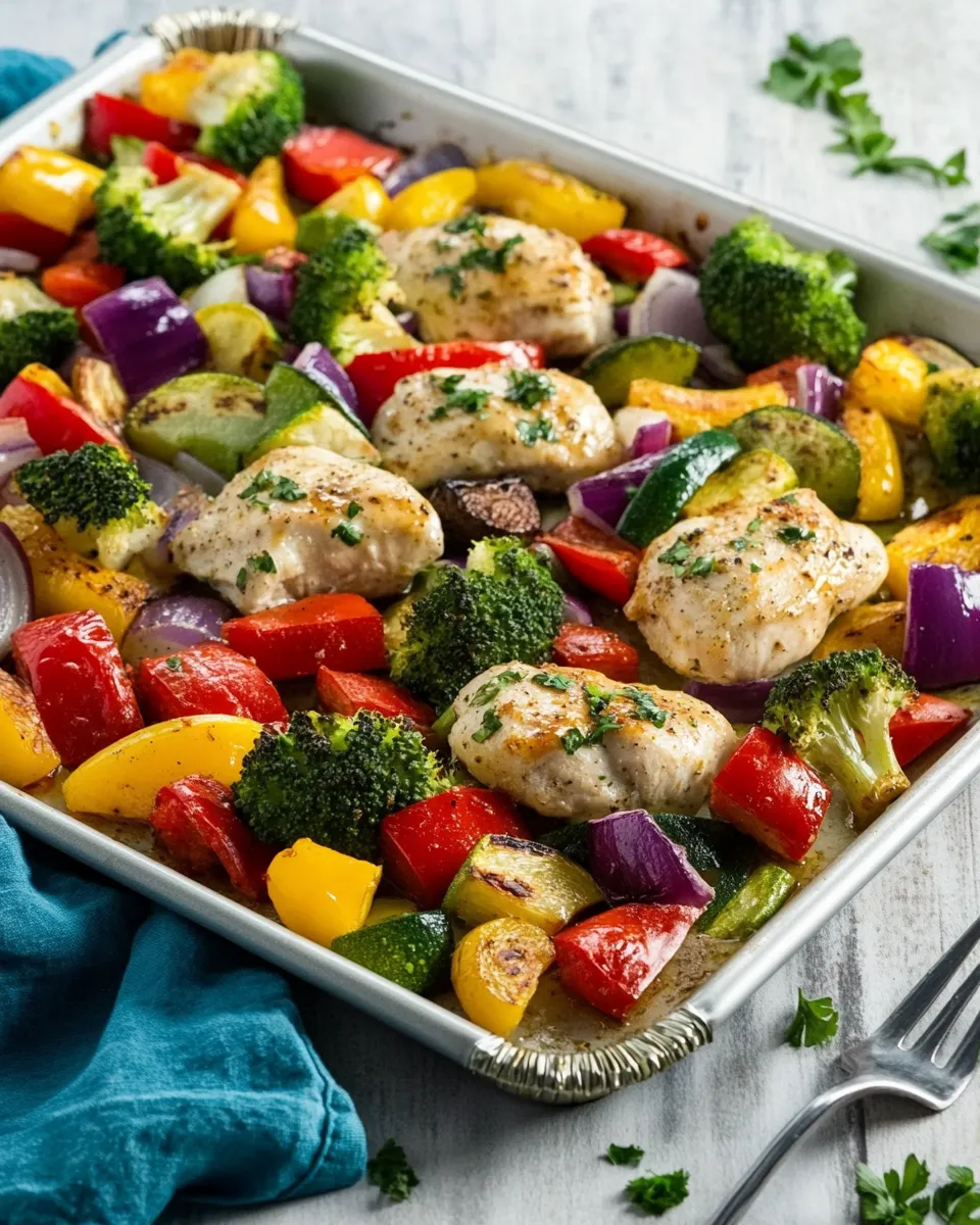 Delicious 15 Minute Sheet Pan Garlic Ranch Chicken and Veggies recipe photo