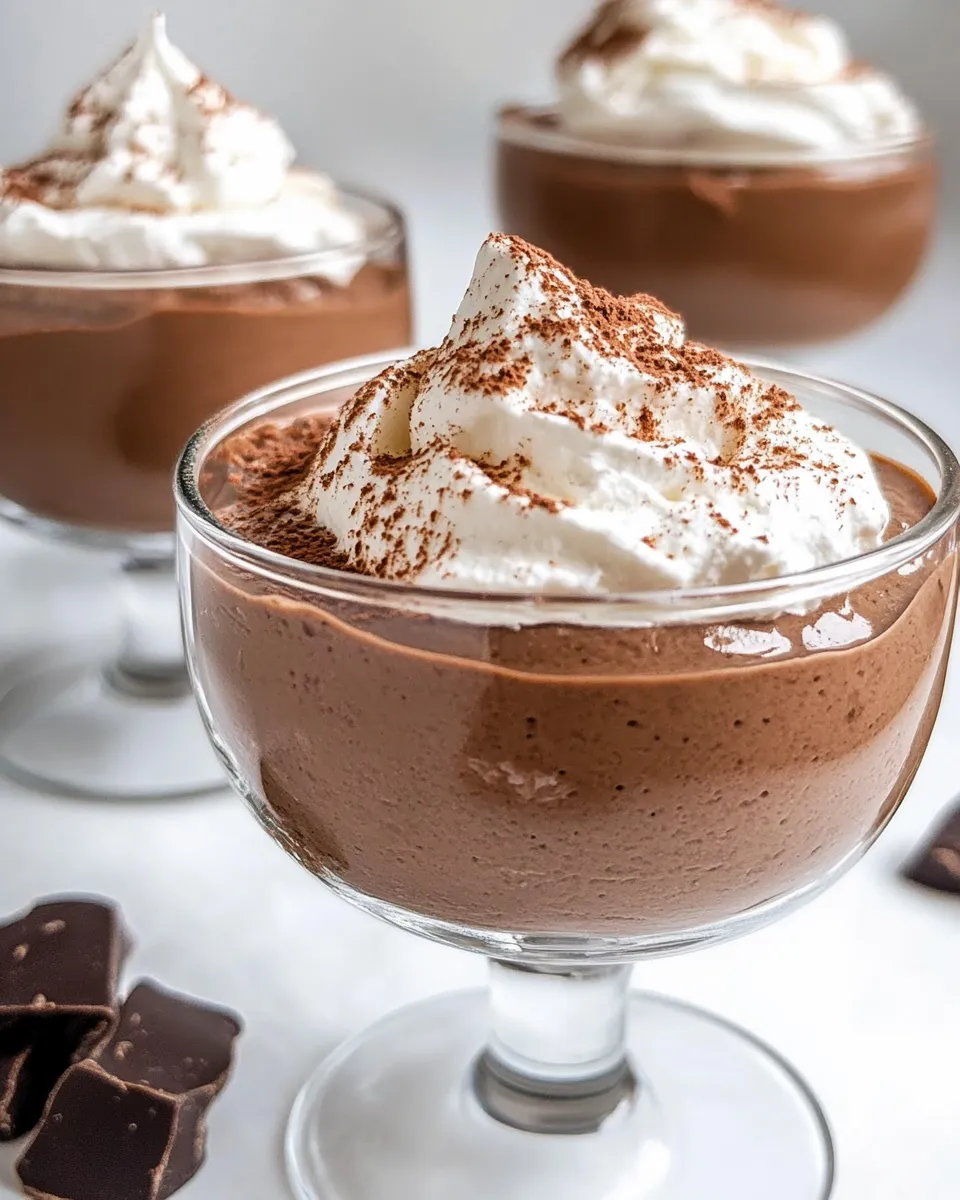 Classic 3-Ingredient Double Chocolate Mousse dish photo