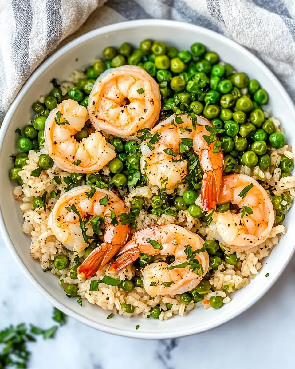 Classic 30-Minute Shrimp, Peas and Rice dish photo