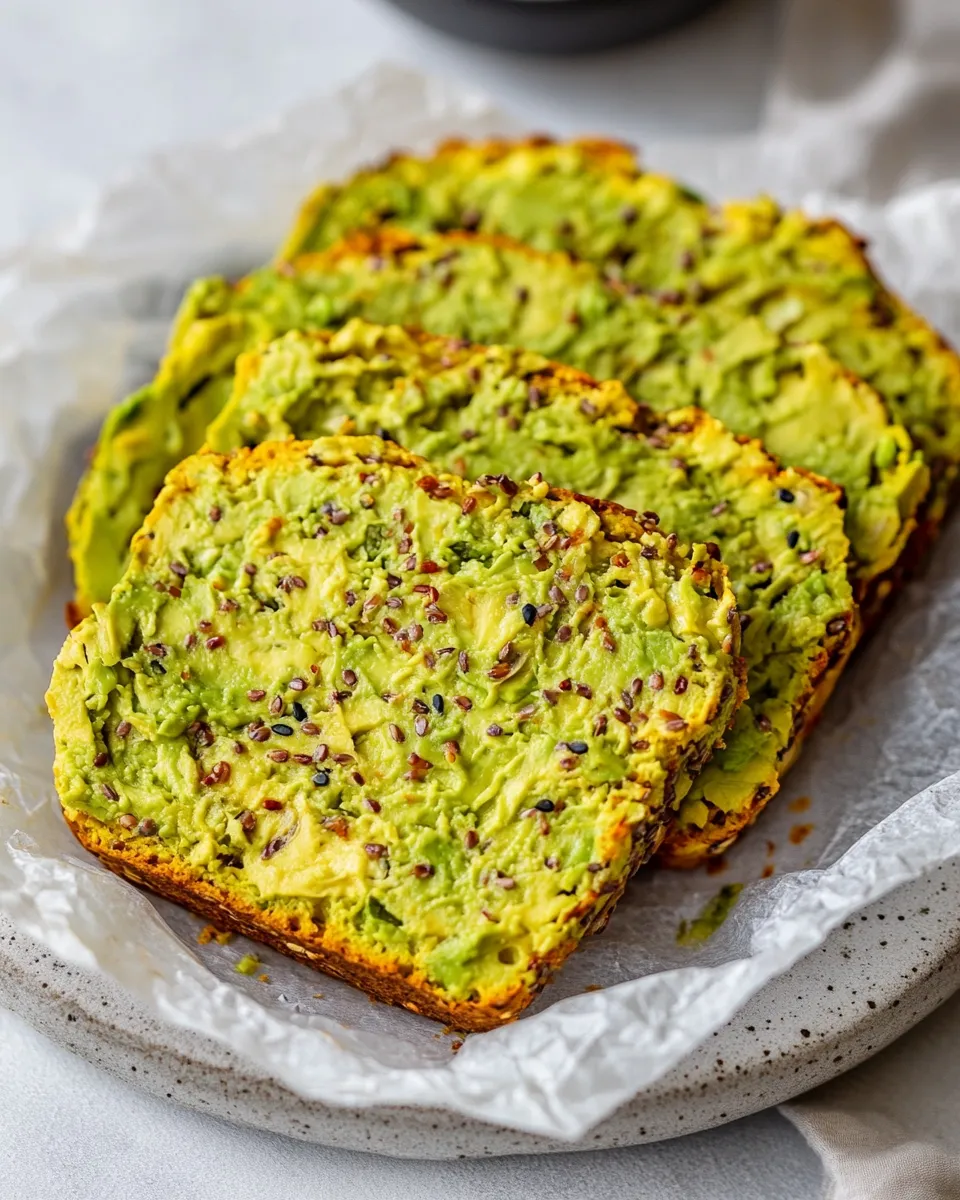 Healthy 3 Ingredient Avocado Bread (Low-Carb/Keto) food shot