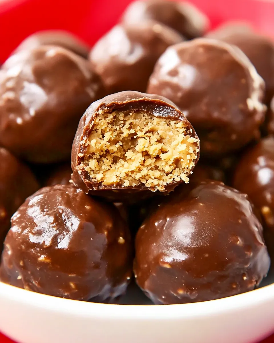 Easy 3 Ingredient Peanut Butter Balls recipe photo