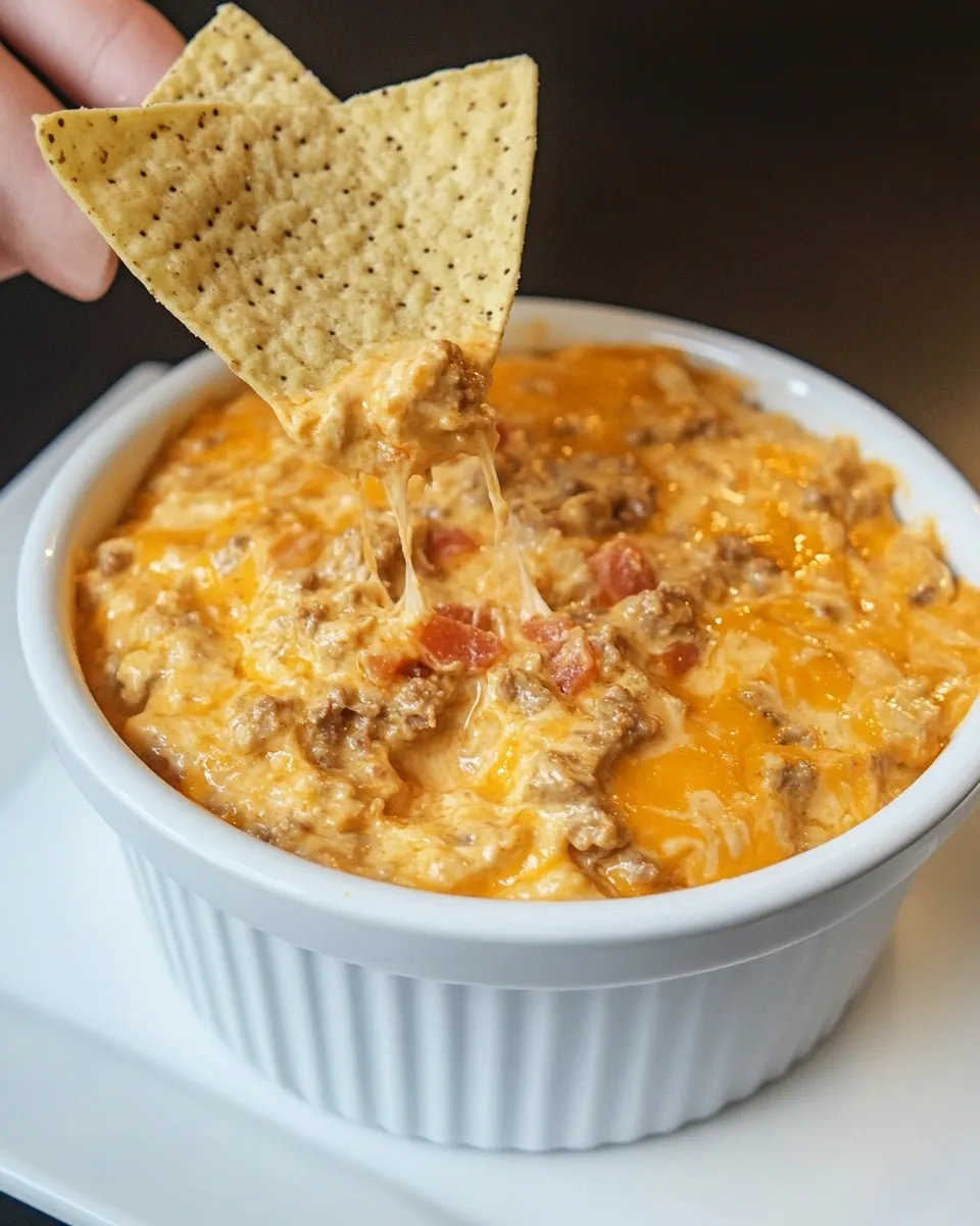Homemade 5-Ingredient Cheesy Meat Dip recipe photo