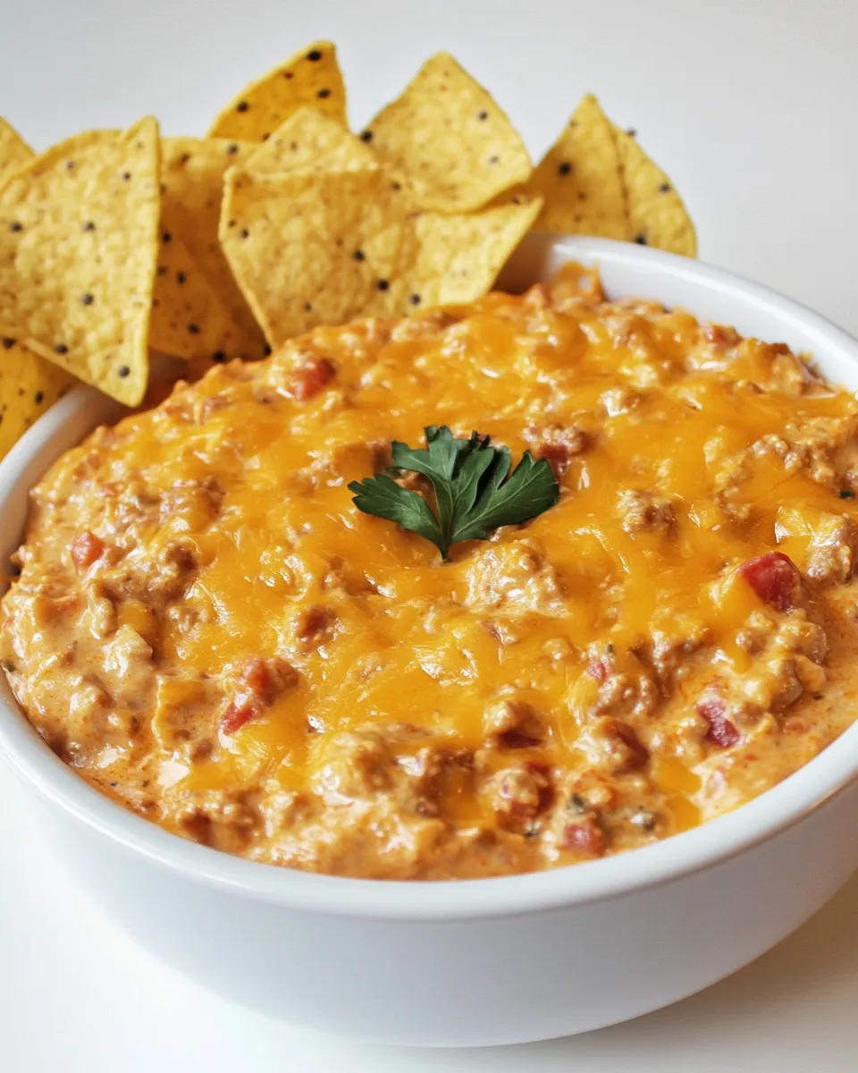 Classic 5-Ingredient Cheesy Meat Dip dish photo