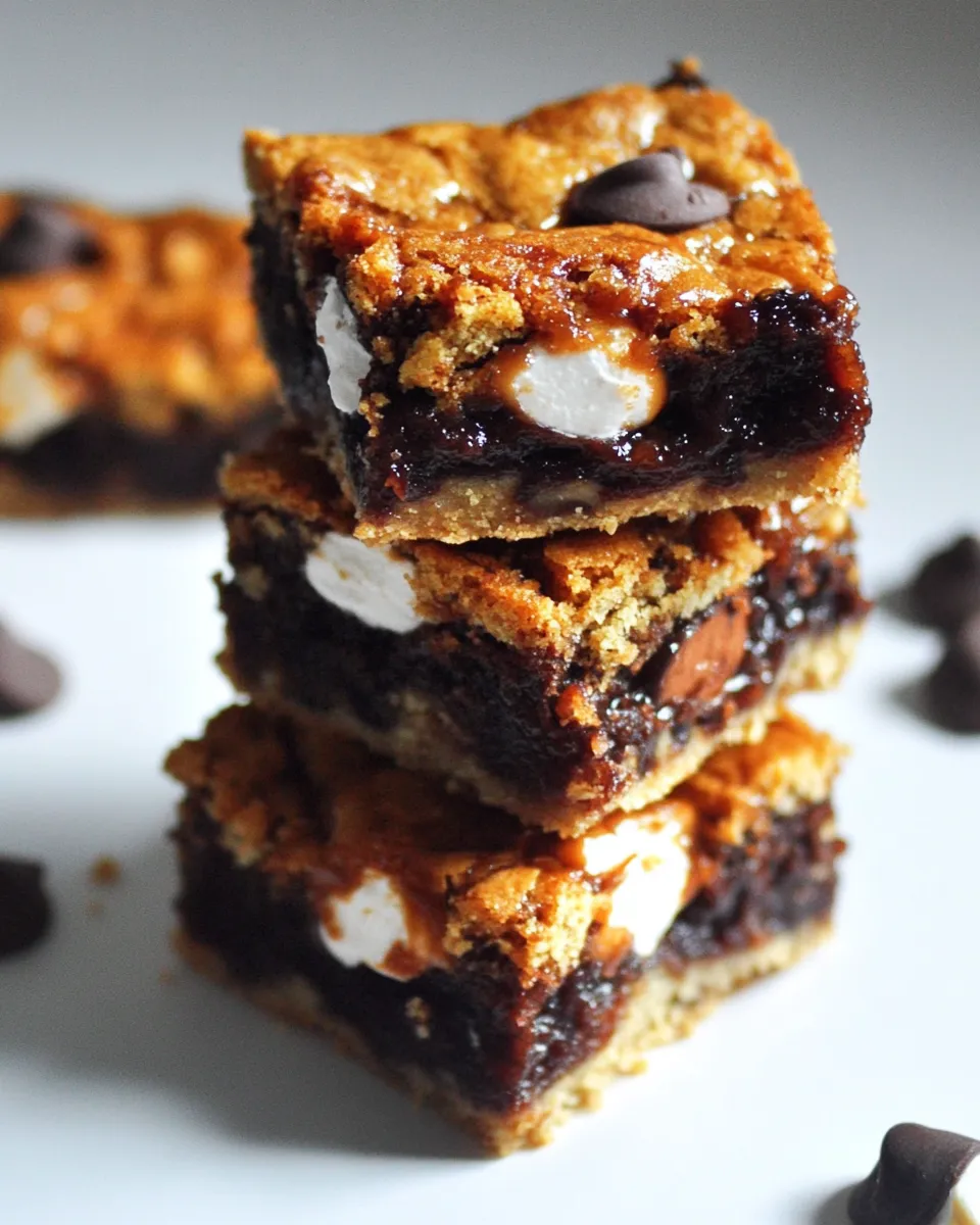 Classic 5 Ingredient Caramelized Smores Cookie Bars dish photo