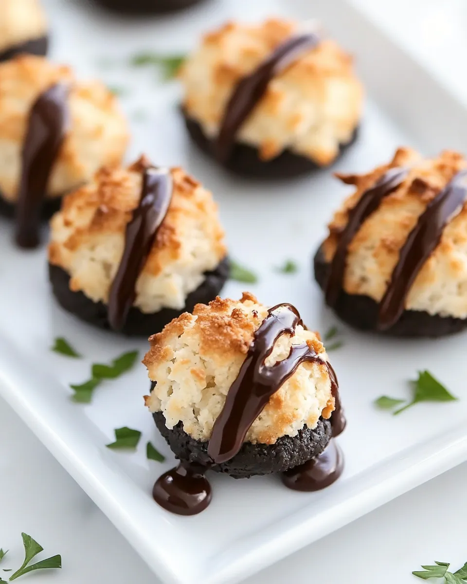 Easy 5 Ingredient Coconut Macaroons food shot