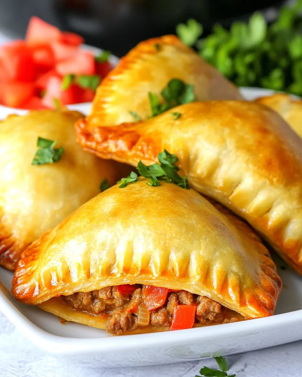 Easy Air Fryer Beef Empanadas food shot