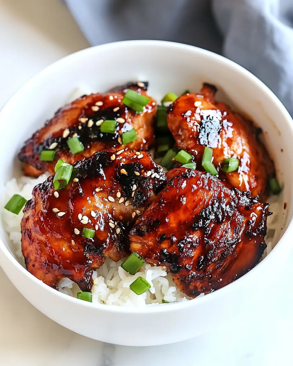 Quick Air Fryer Char Siu Chicken food shot