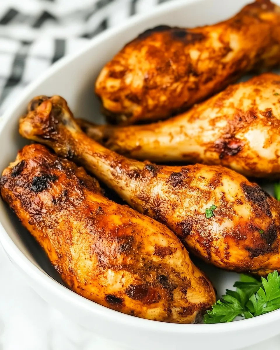 Easy Air Fryer Chicken Legs food shot