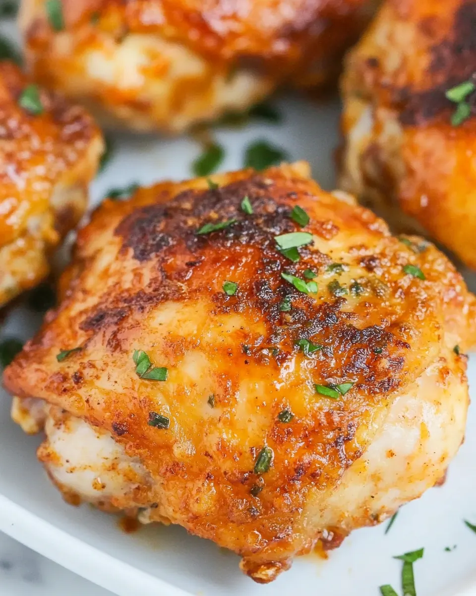 Classic Air Fryer Crispy Chicken Thighs dish photo