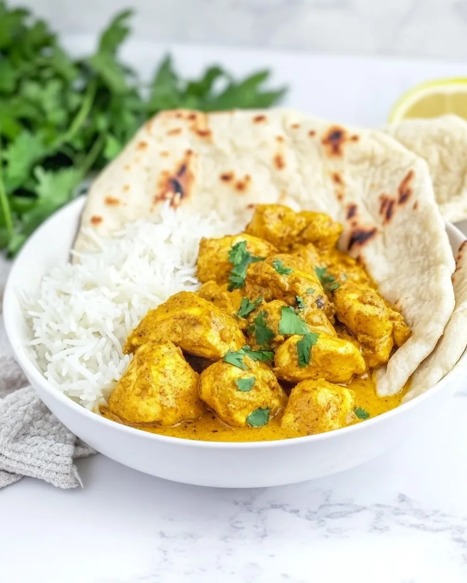 Delicious Air Fryer Curry Chicken Recipe plate image