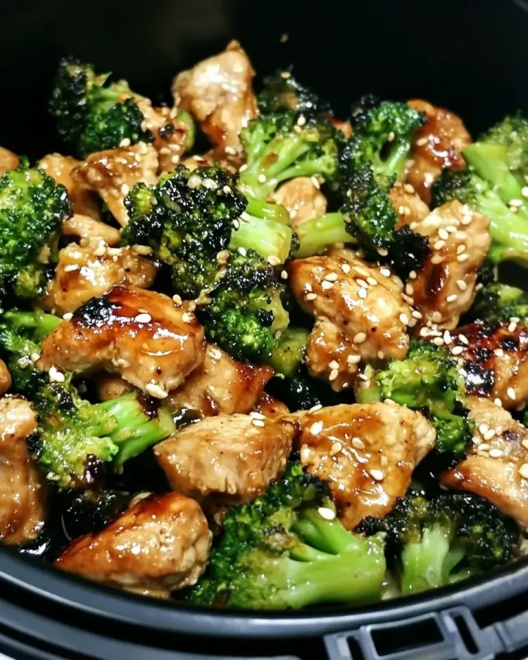 Homemade Air Fryer Honey Garlic Chicken and Broccoli recipe photo