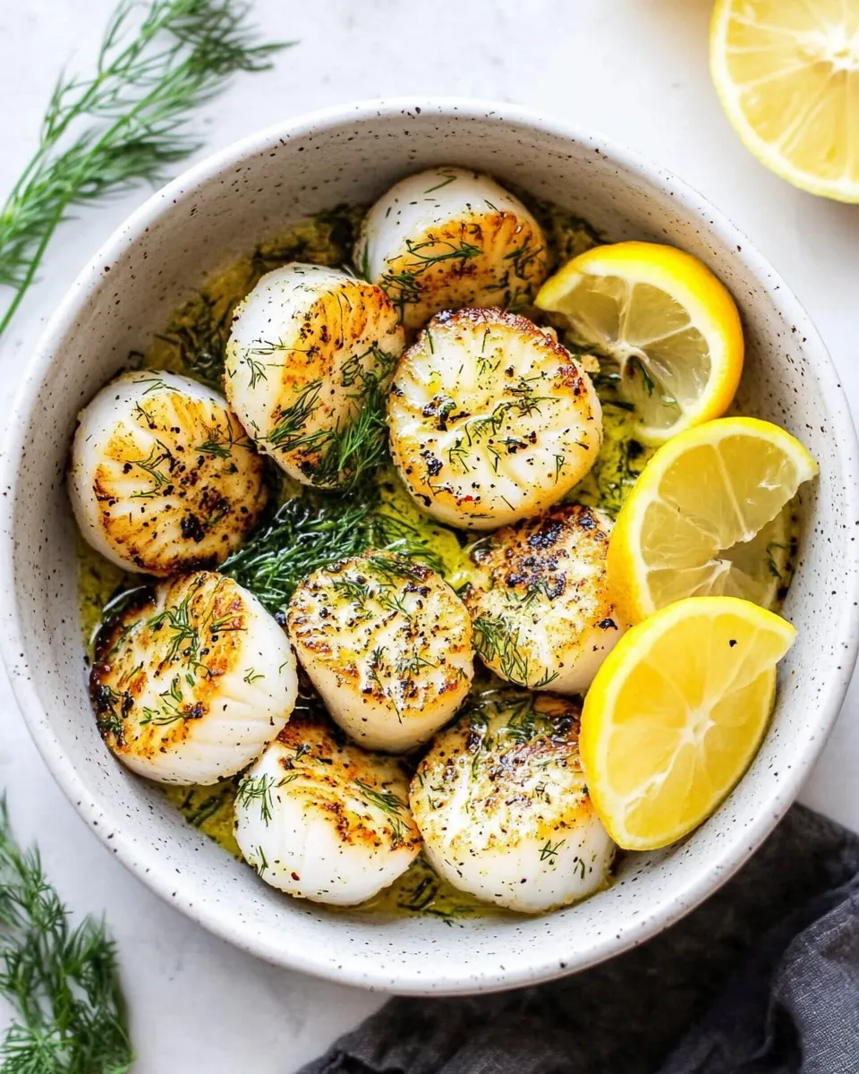 Homemade Air Fryer Lemon Dill Scallops recipe photo
