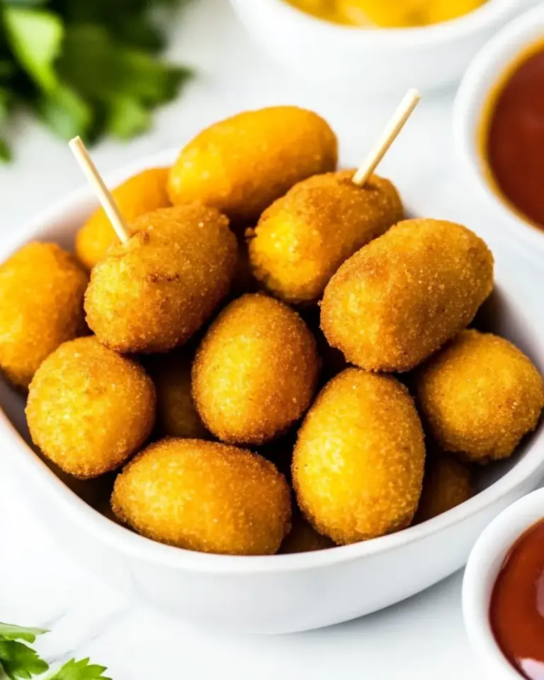 Homemade Air Fryer Mini Corn Dogs recipe photo