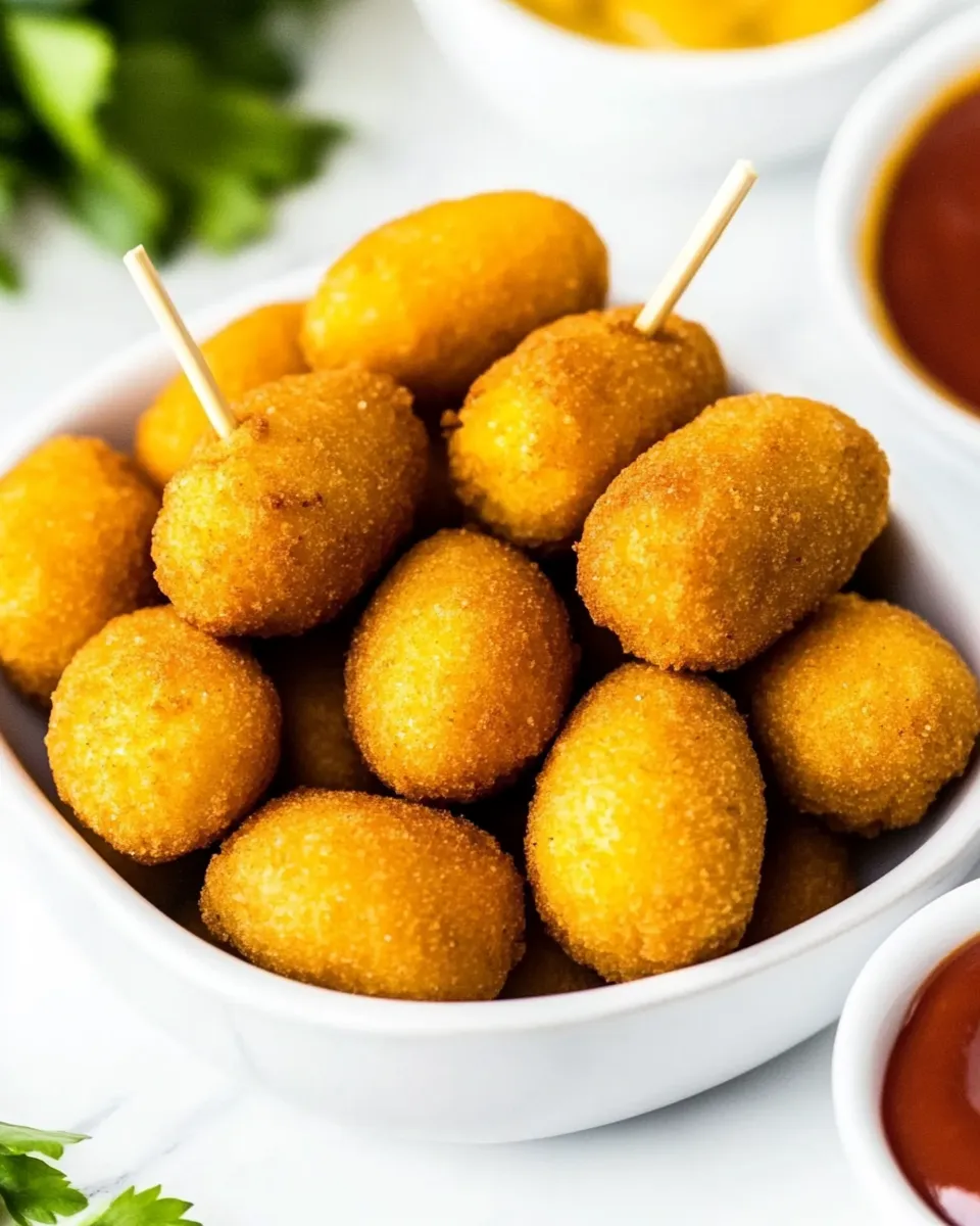 Homemade Air Fryer Mini Corn Dogs recipe photo