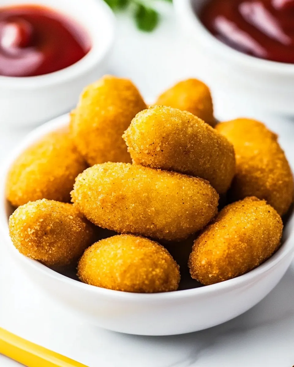 Easy Air Fryer Mini Corn Dogs food shot