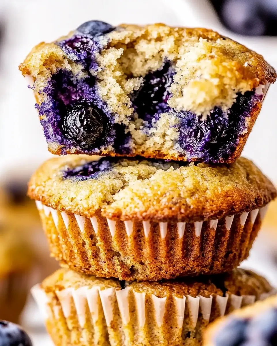 Homemade Almond Flour Blueberry Muffins photo