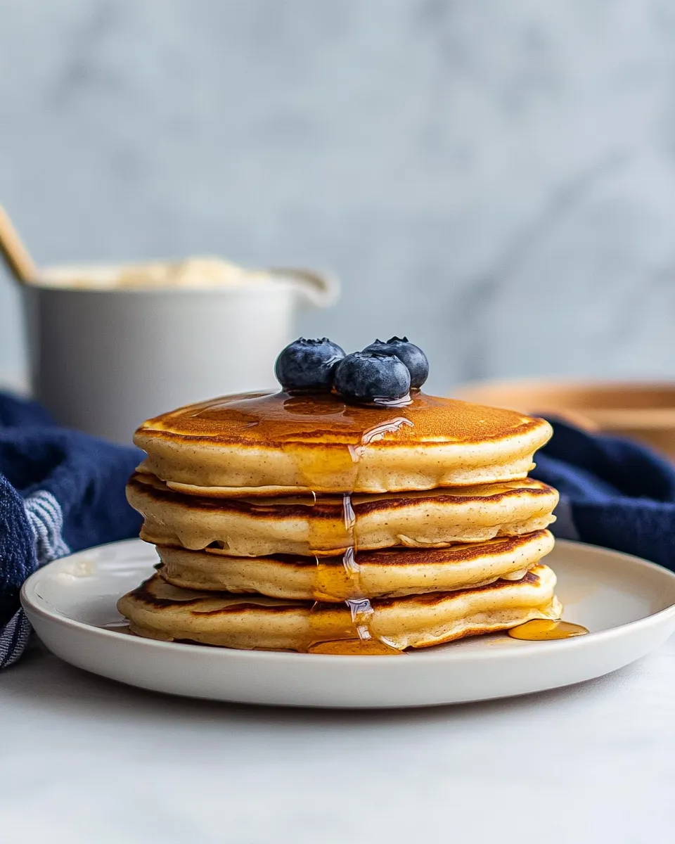 Delicious Almond Flour Pancakes food shot