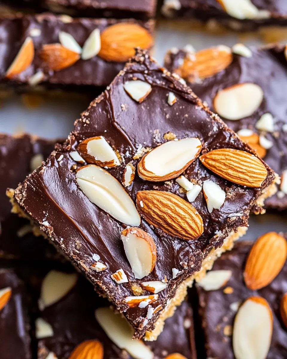 Homemade Almond Fudge Shortbread Bars recipe photo