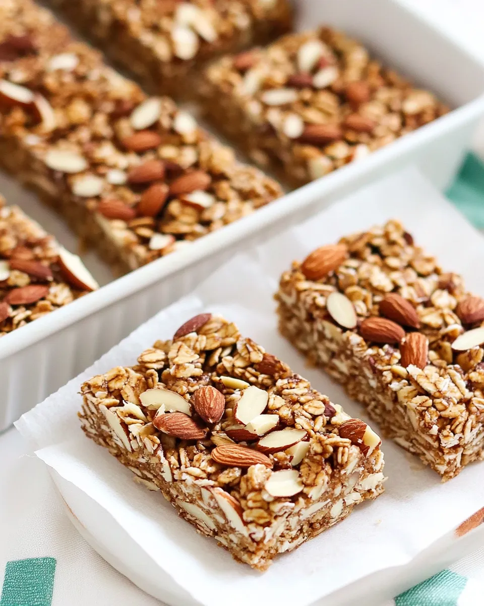 Homemade Almond Granola Bars recipe photo