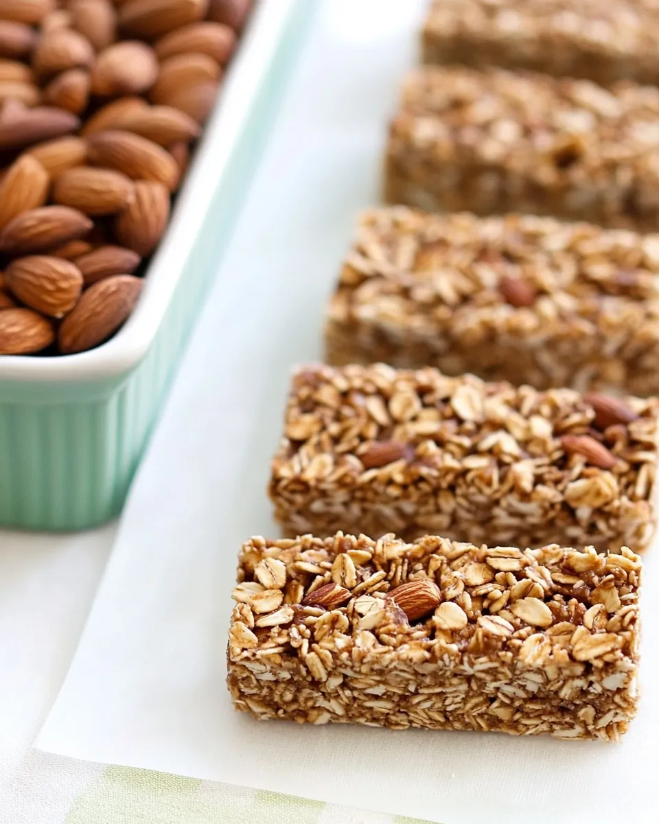 Delicious Almond Granola Bars plate image