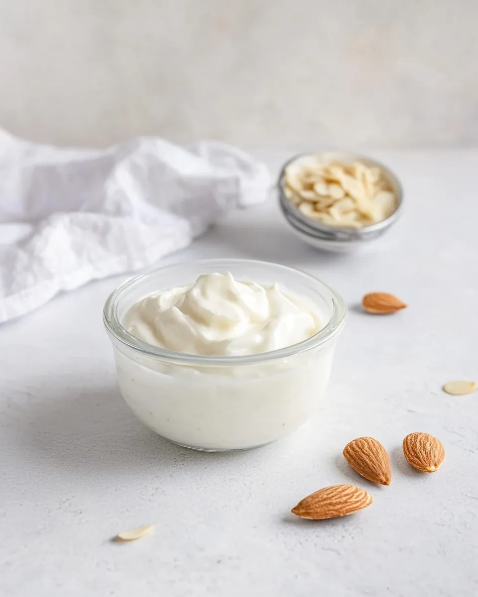 Delicious Almond Milk Yogurt food shot