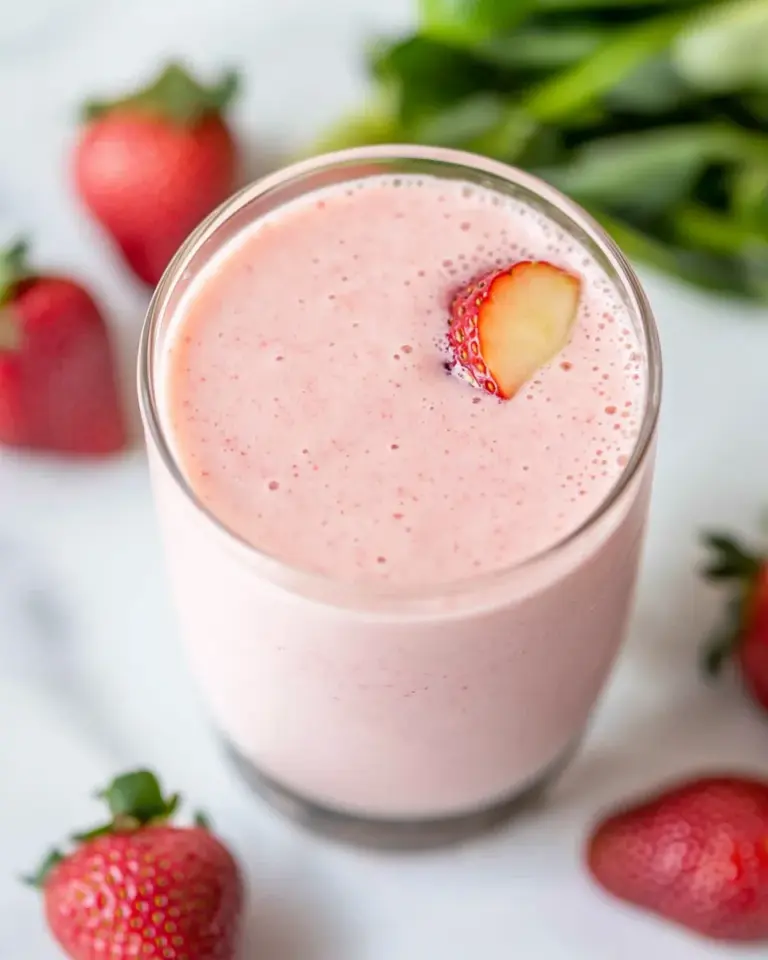 Homemade Apple Strawberry Smoothie recipe photo