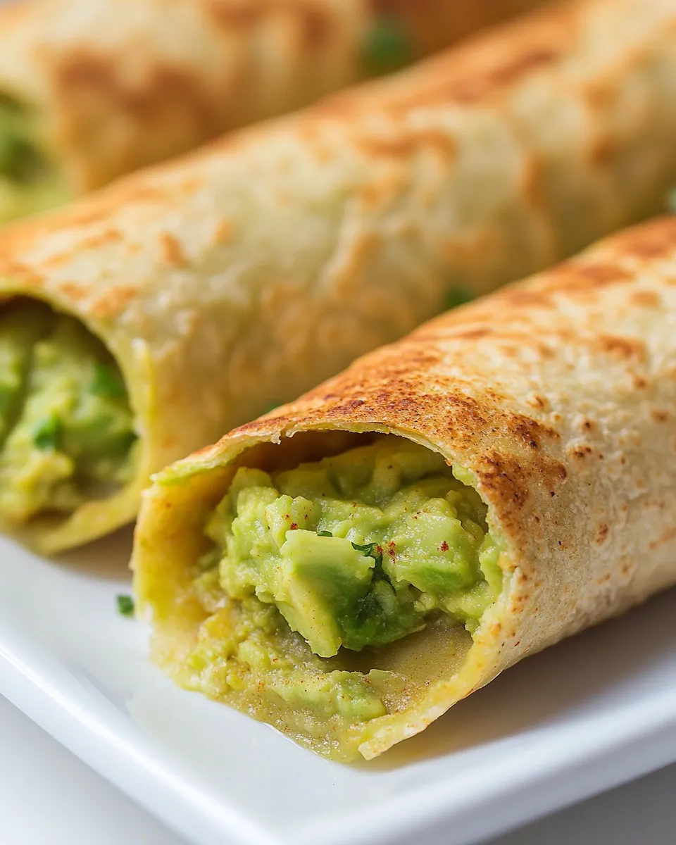 Easy Avocado Taquitos food shot