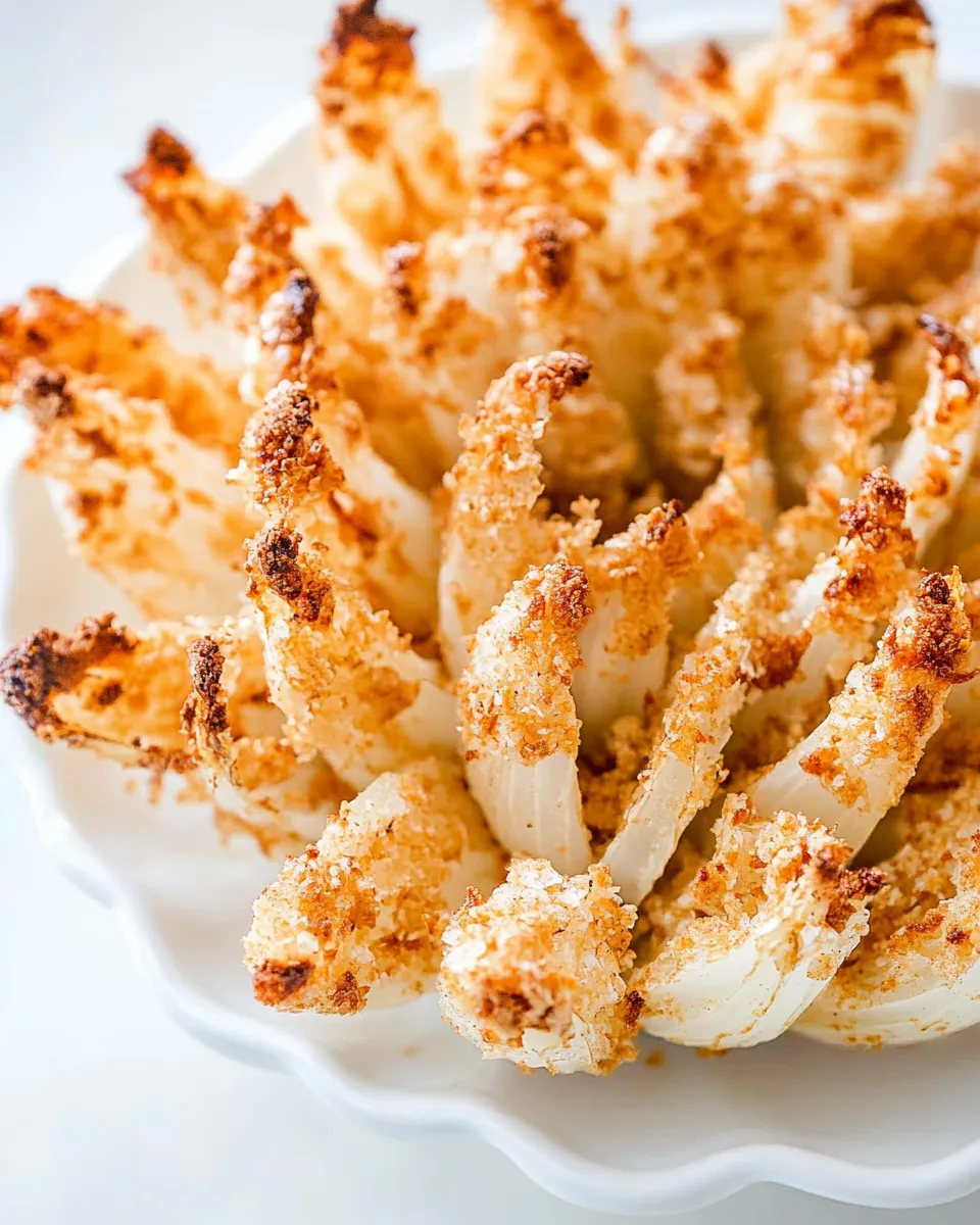 Easy Baked Blooming Onion food shot