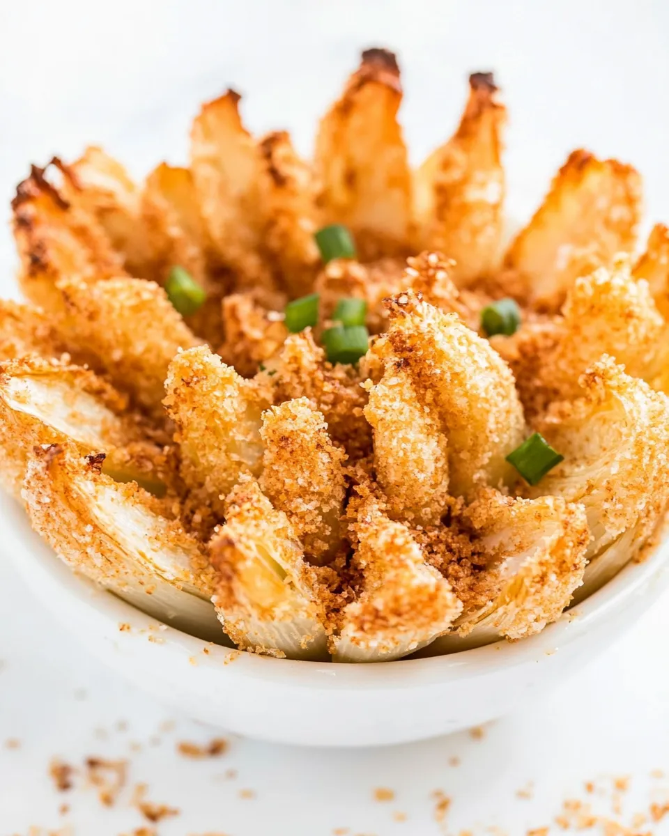 Delicious Baked Blooming Onion plate image
