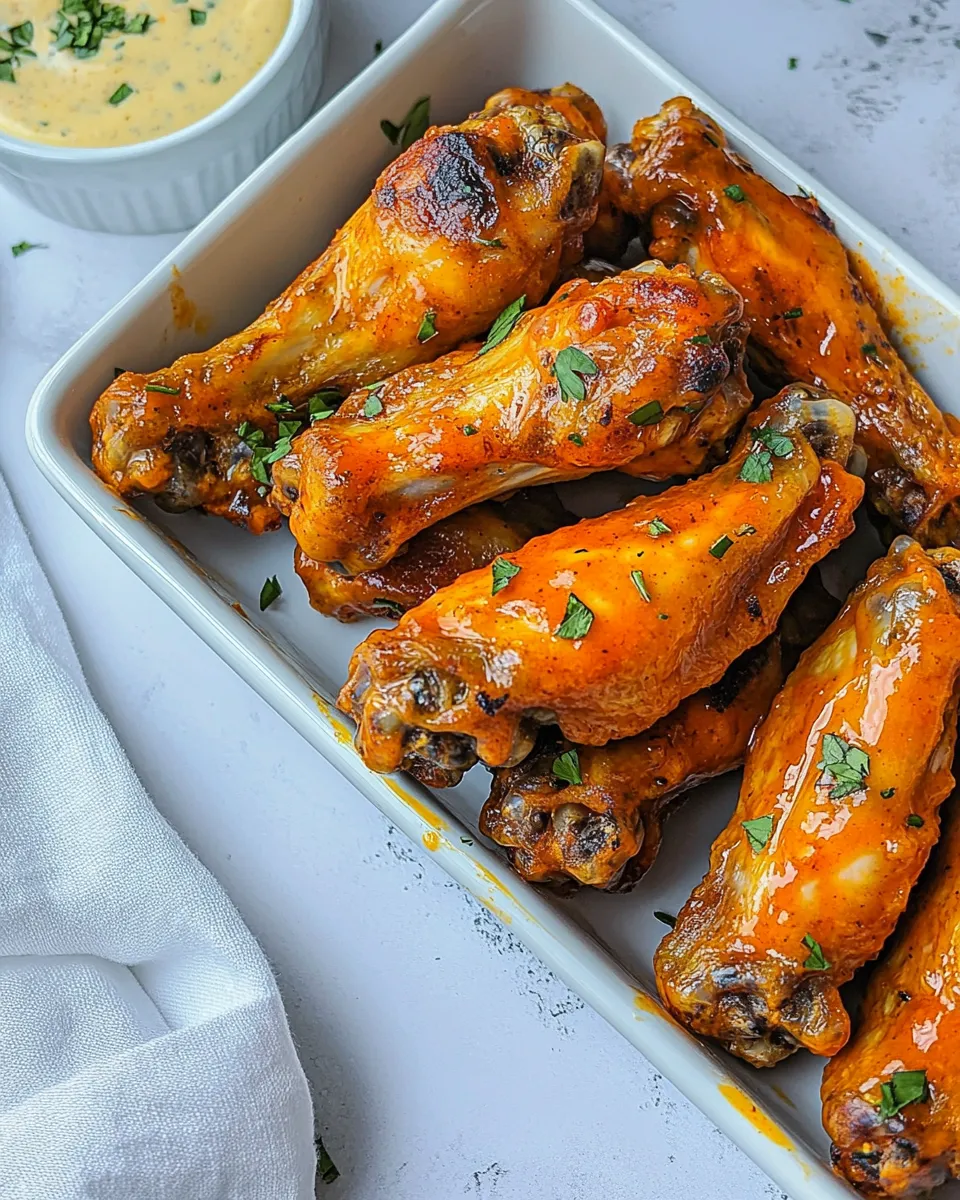 Homemade Baked Buffalo Chicken Wings recipe photo