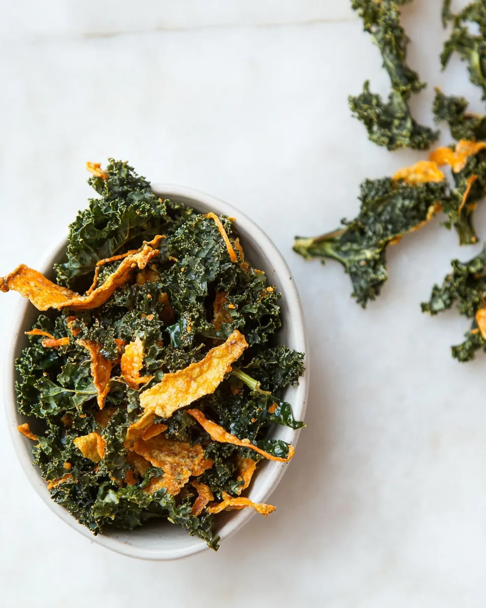 Classic Baked Cheddar Kale Chips image