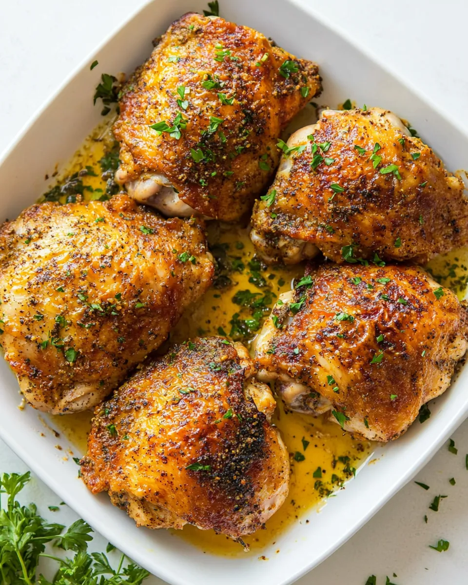 Easy Baked Chicken Thighs dish photo