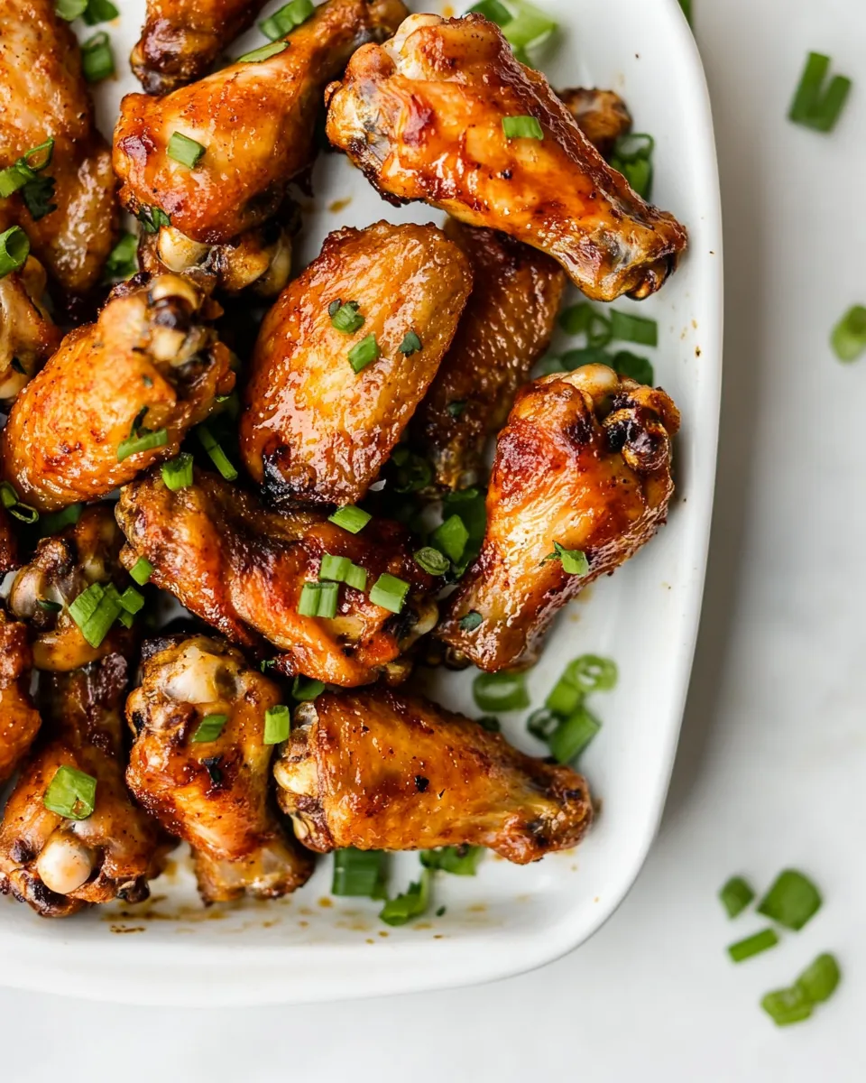 Delicious Baked Chicken Wings plate image
