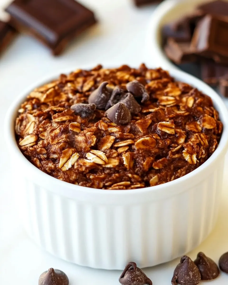 Homemade Baked Chocolate Oatmeal recipe photo