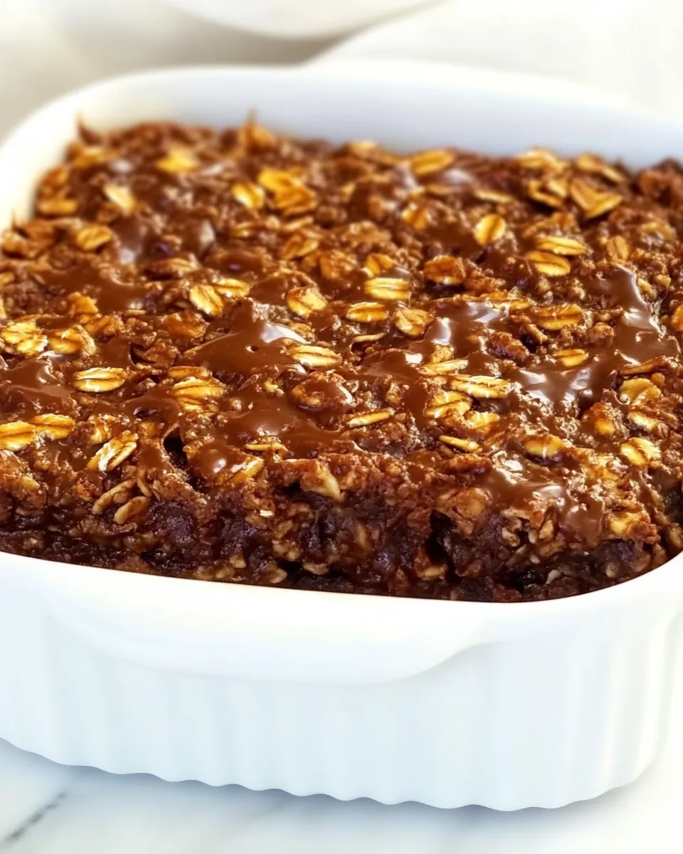 Classic Baked Chocolate Oatmeal dish photo