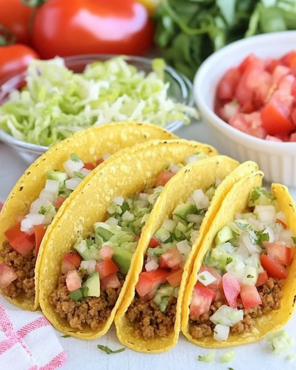 Easy Baked Crispy Ground Beef Tacos dish photo