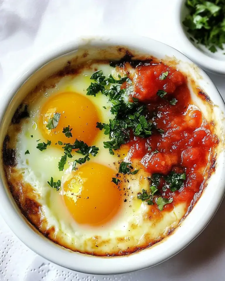 Delicious Baked Eggs with Salsa Recipe photo