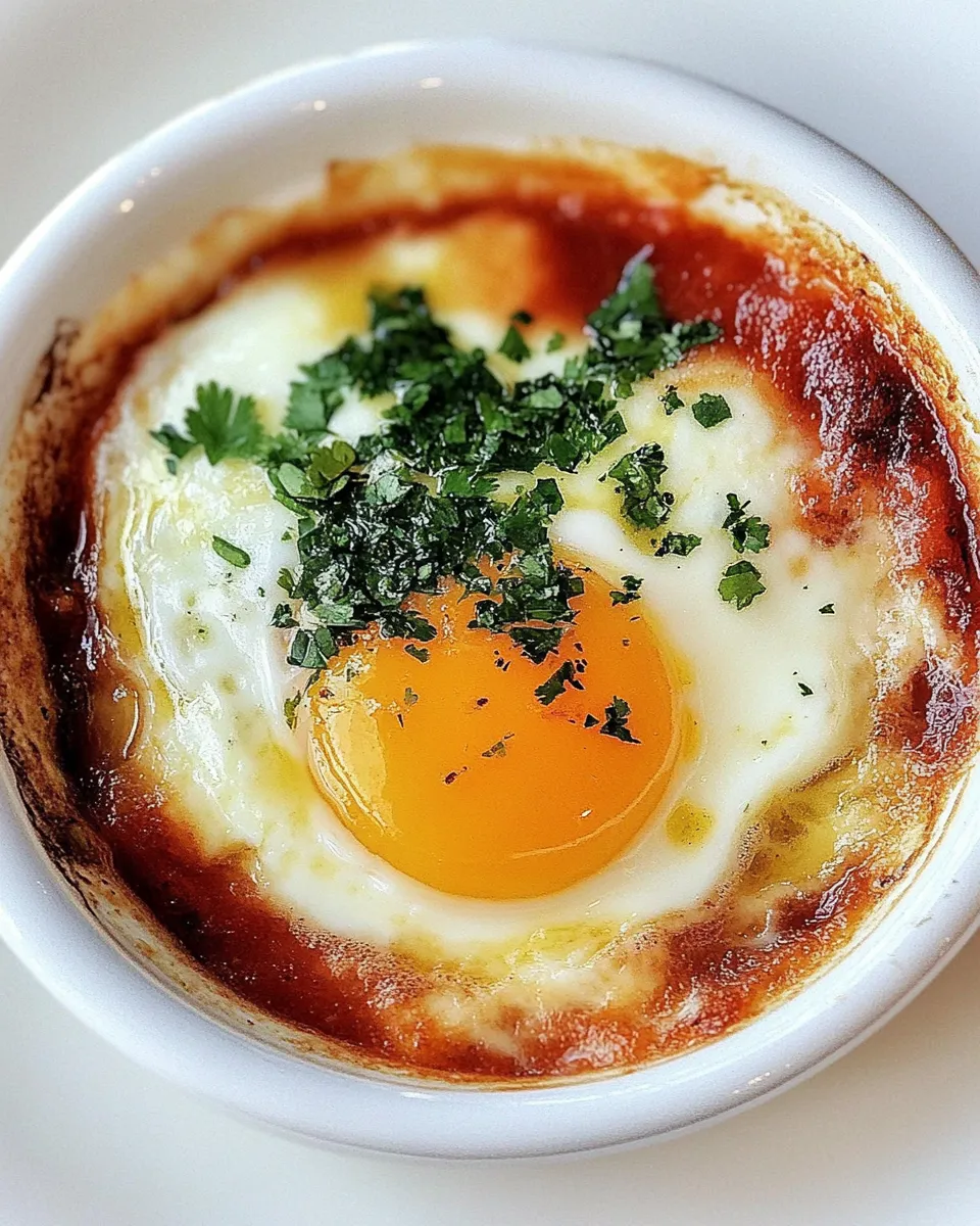 Quick Baked Eggs with Salsa Recipe image