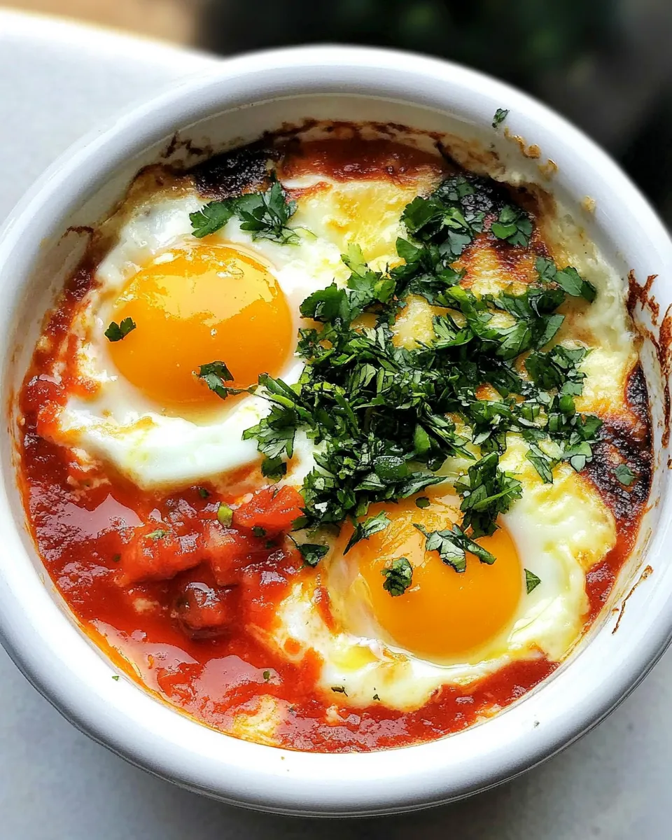 Classic Baked Eggs with Salsa Recipe dish photo