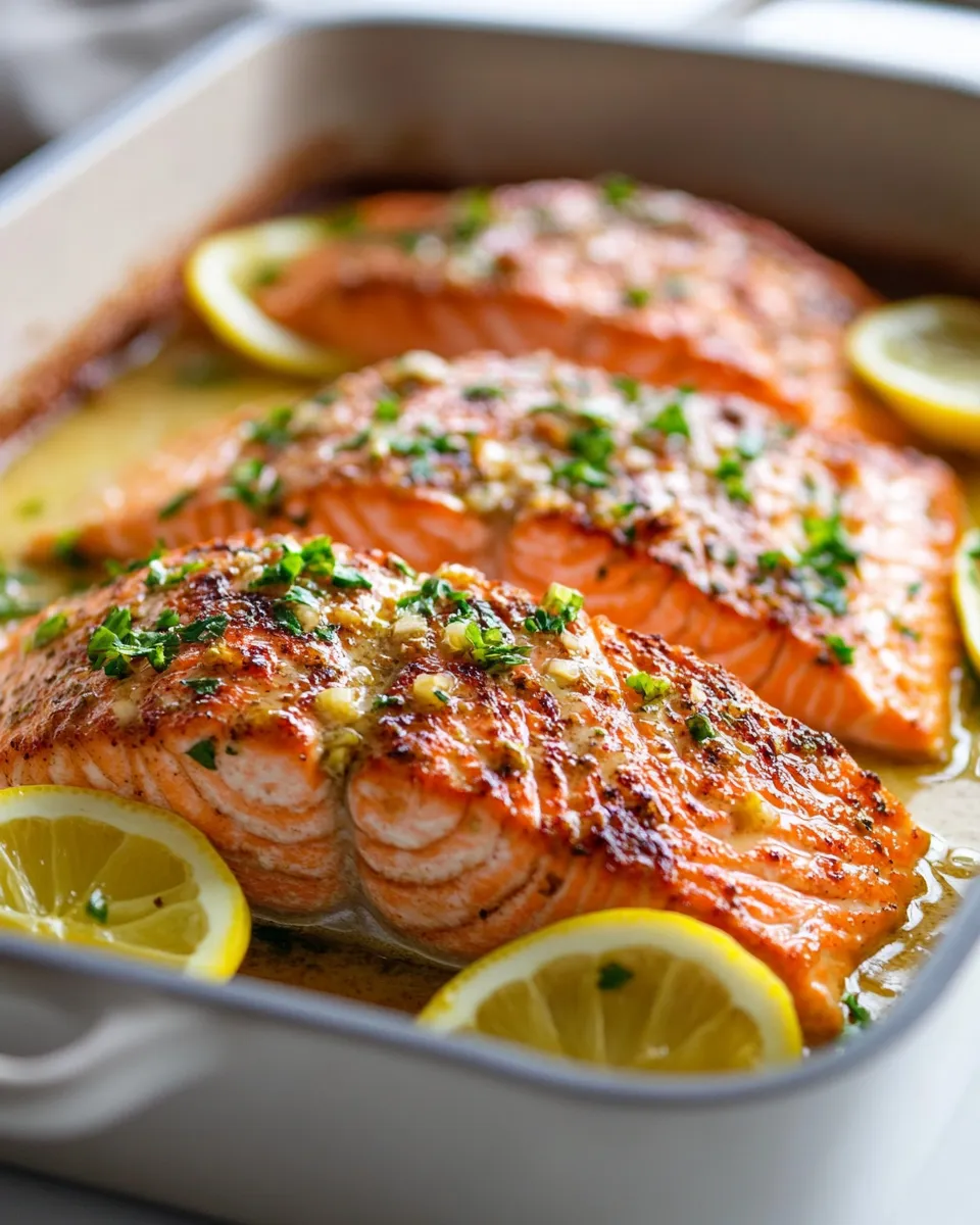 Homemade Baked Garlic Butter Salmon recipe photo