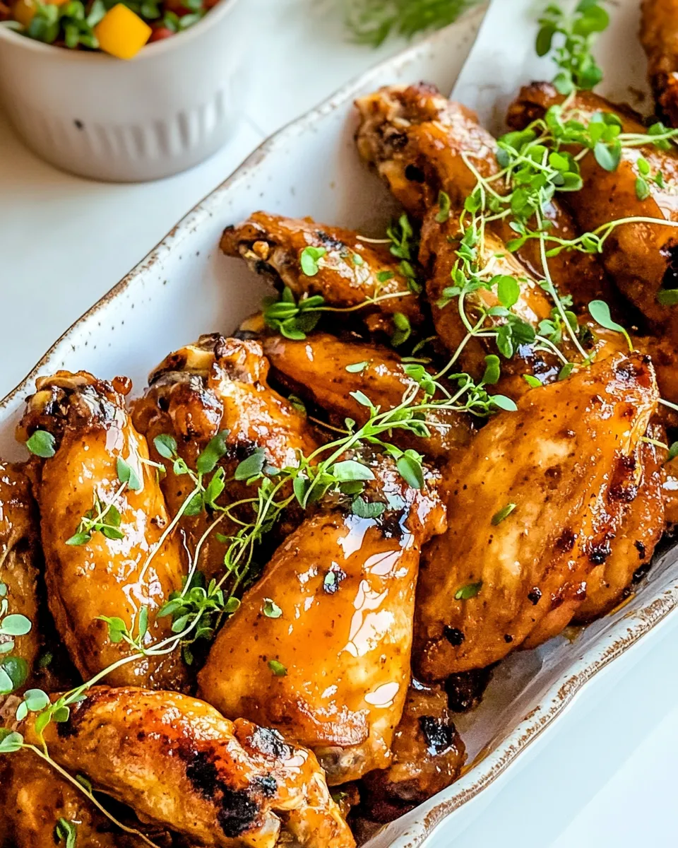 Classic Baked Honey Mustard Boneless Wings. dish photo