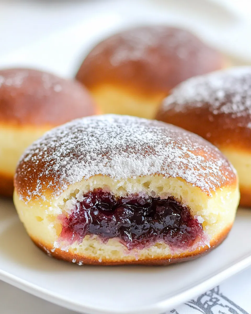 Homemade Baked Jelly Filled Donuts photo