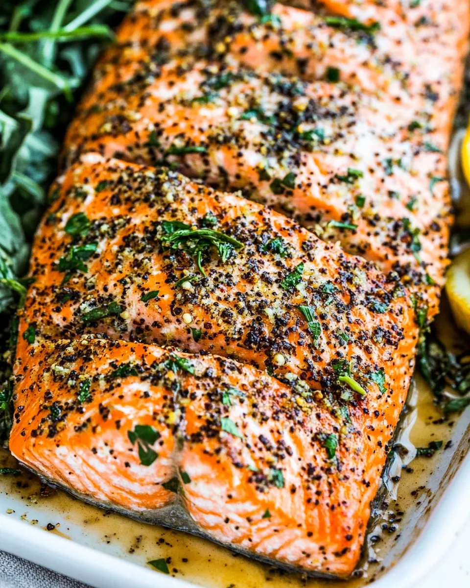 Homemade Baked Lemon Pepper Salmon photo