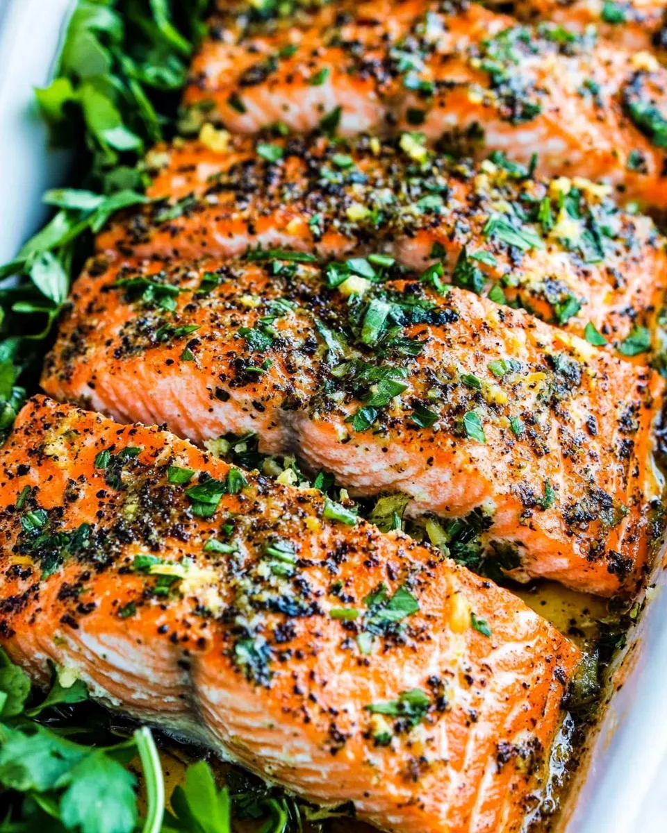 Classic Baked Lemon Pepper Salmon image
