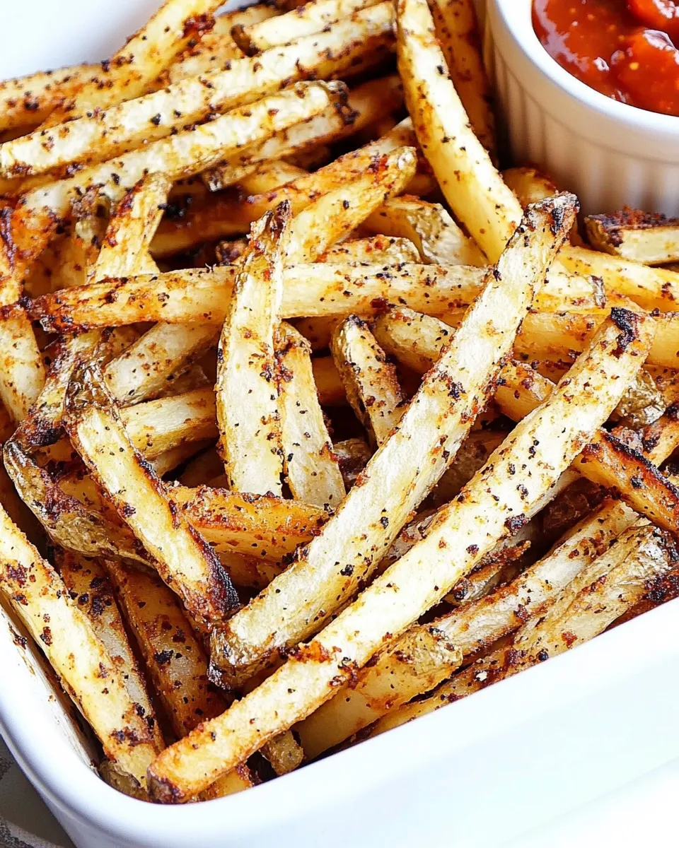 Delicious Baked Mexican French Fries with Salsa Ketchup dish photo