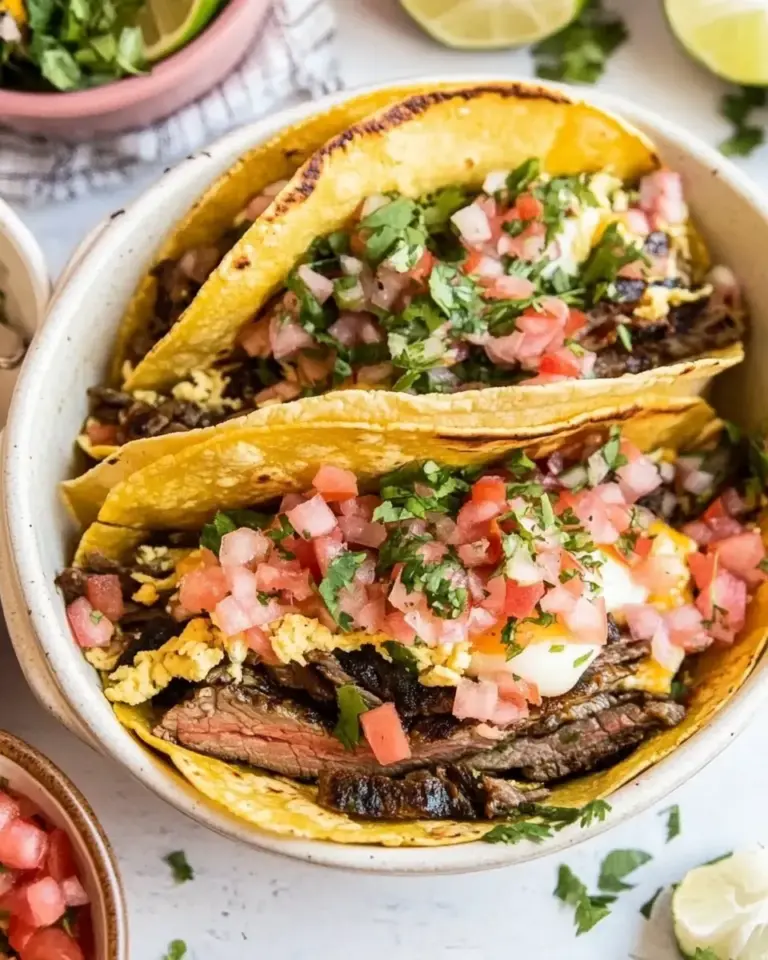 Homemade Baked Steak and Eggs Tacos (Breakfast Tacos Recipe) photo
