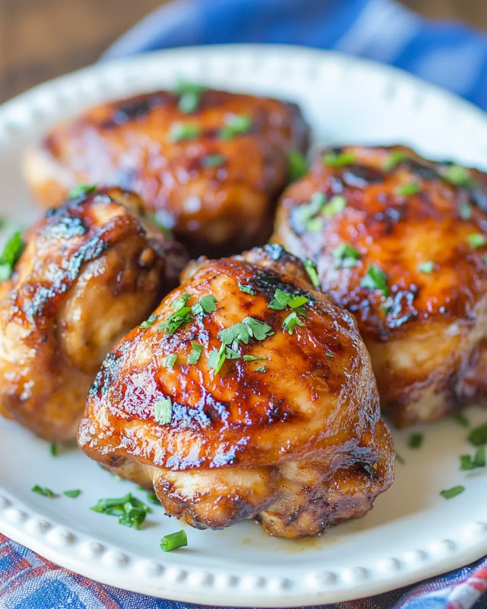 Delicious Baked Teriyaki Chicken Thighs plate image