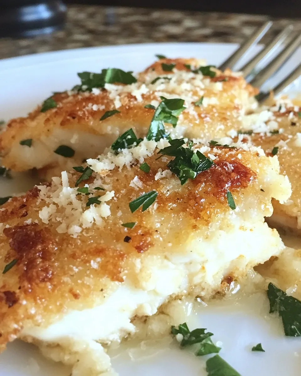 Fresh Baked Tilapia Parmesan dish image
